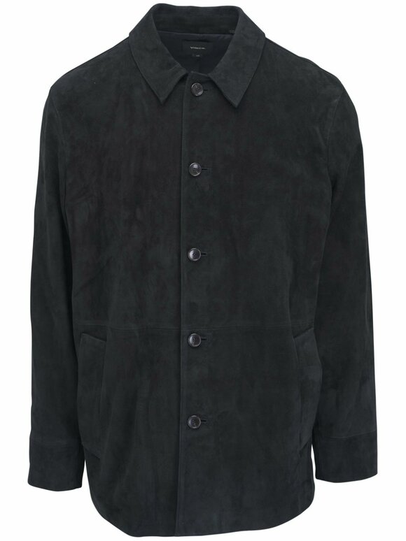 Vince - Black Suede Car Coat