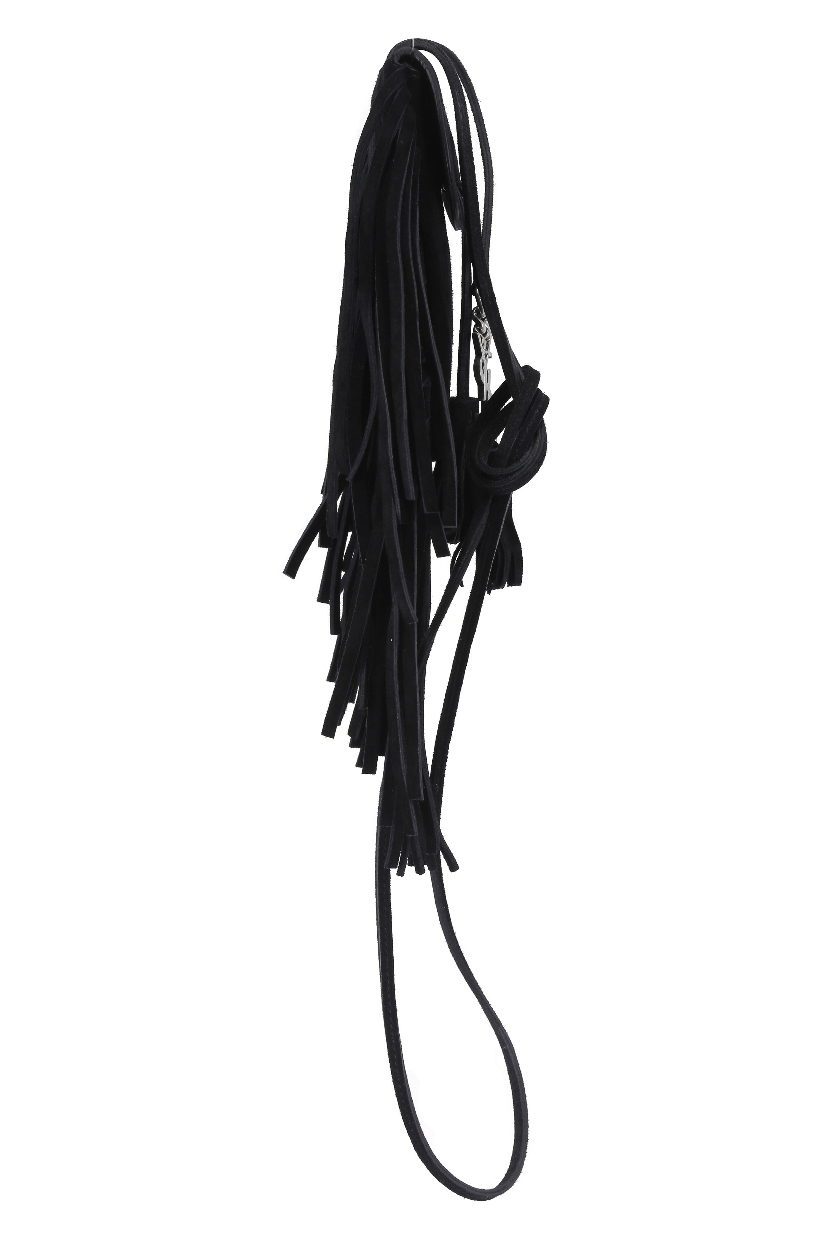 Saint Laurent - Anita Black Suede Fringed Mini Crossbody