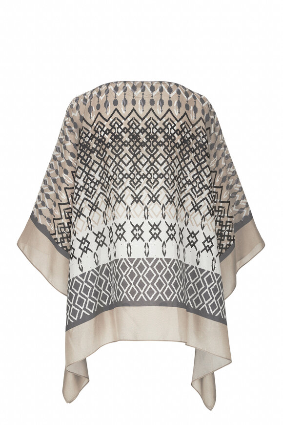 Brunello Cucinelli - Mediterraneo Print Silk Poncho 