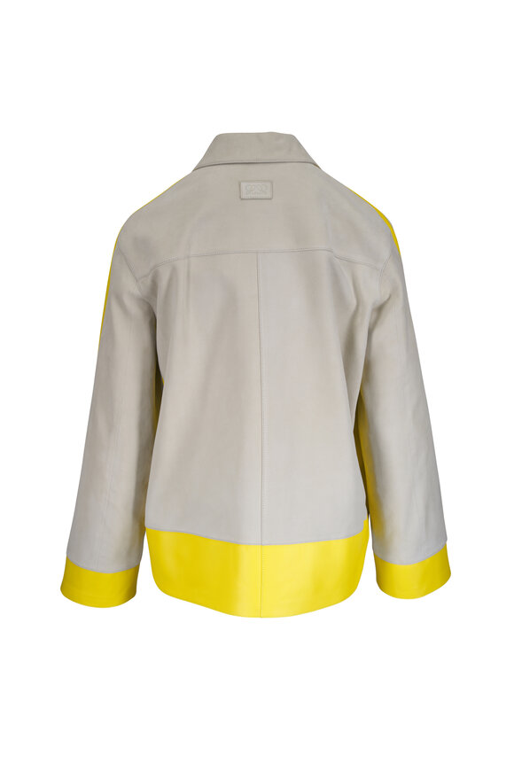 Loewe Turn-Up Colorblock Suede Jacket - view 3