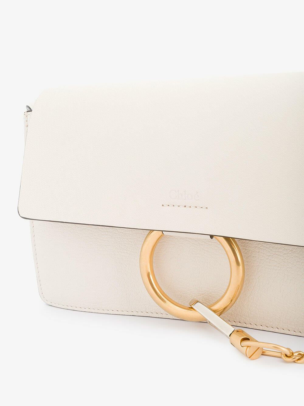 Faye leather handbag Chloé Beige in Leather - 36425169