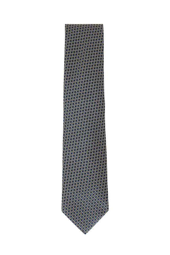 Brioni - Lead Gray Patterned Silk Necktie