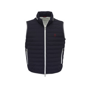 Brunello Cucinelli - Navy Blue Down Vest | Mitchell Stores