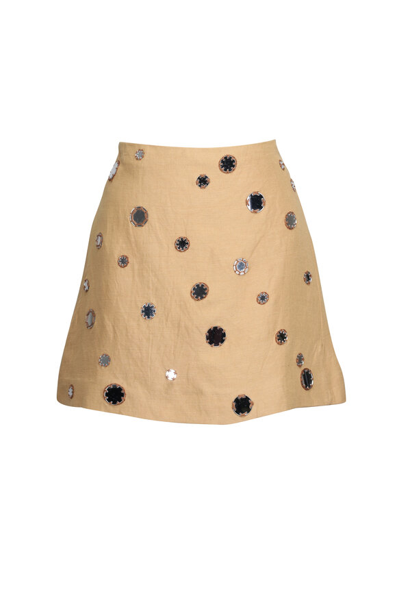 Tanya Taylor Dark Khaki Ari Skirt - view 1