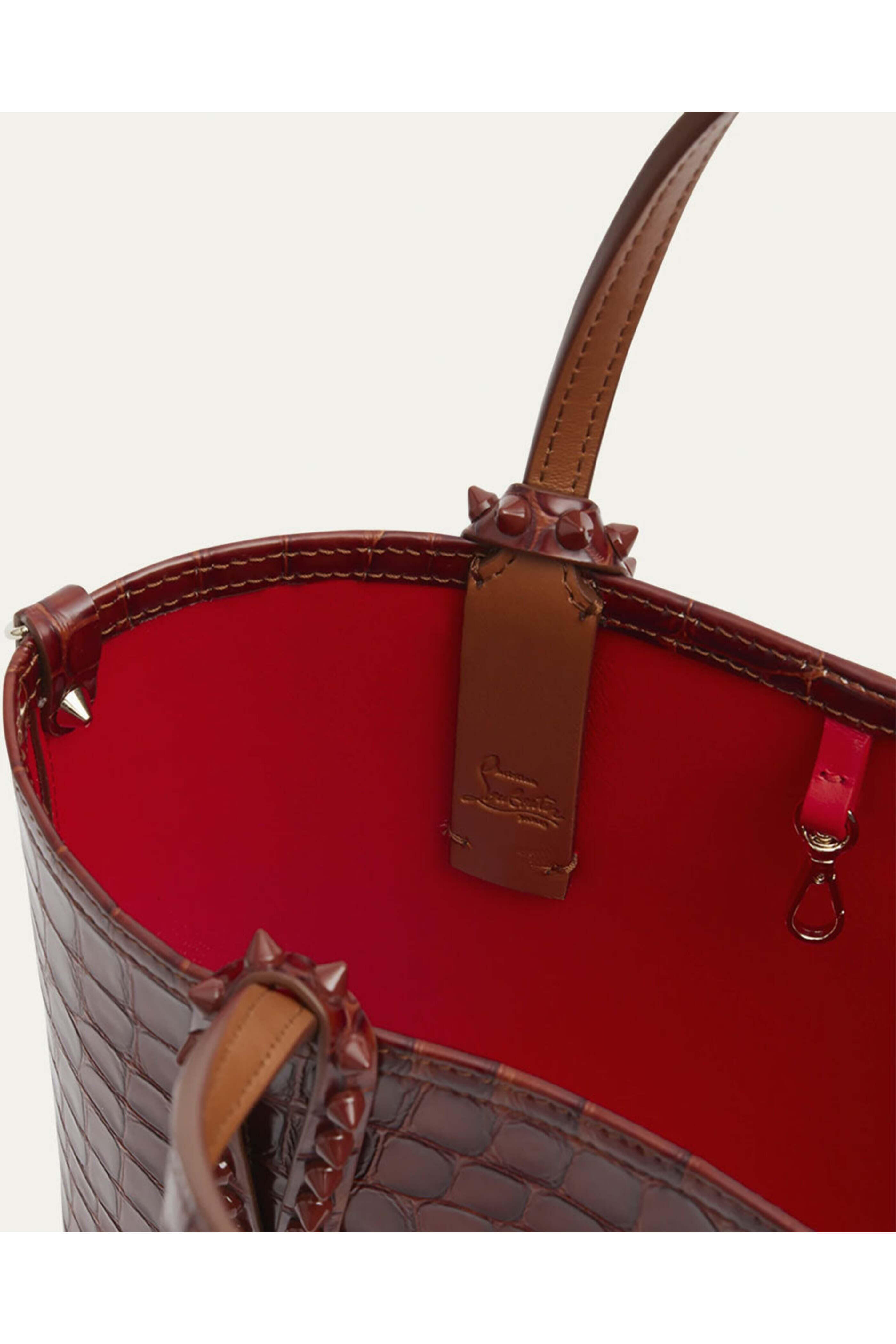 Christian Louboutin - Mini Cabata Alligator-Embossed Tote Bag