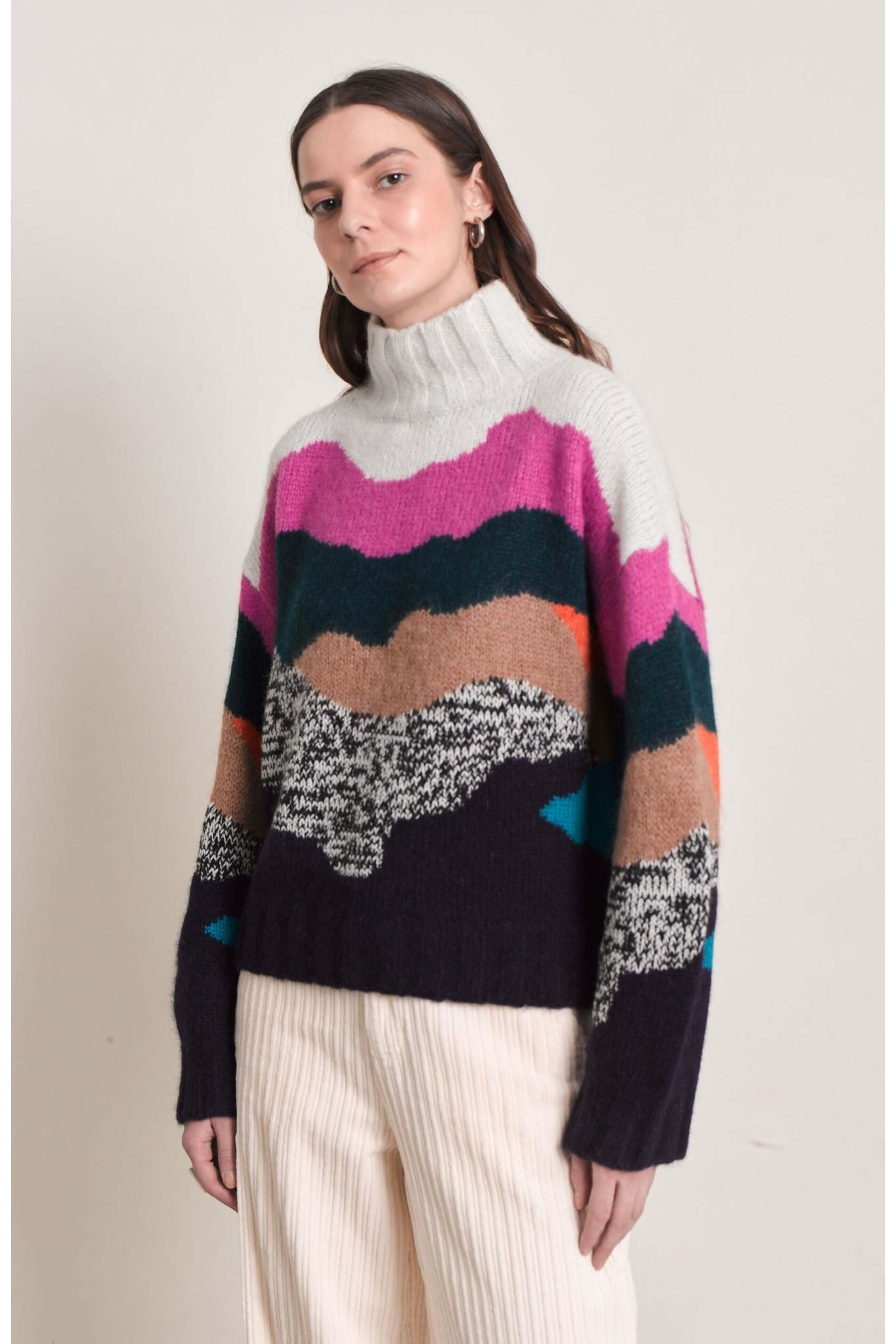 Eleven Six - Multi Knit Corinne Abstract Sweater