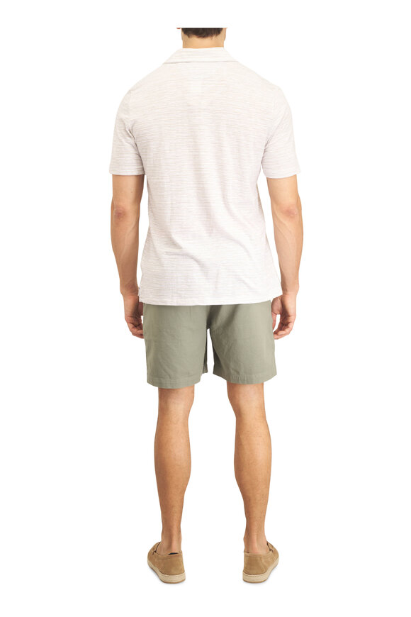 Faherty Brand Breeze Tan Stripe Short Sleeve Polo - view 4