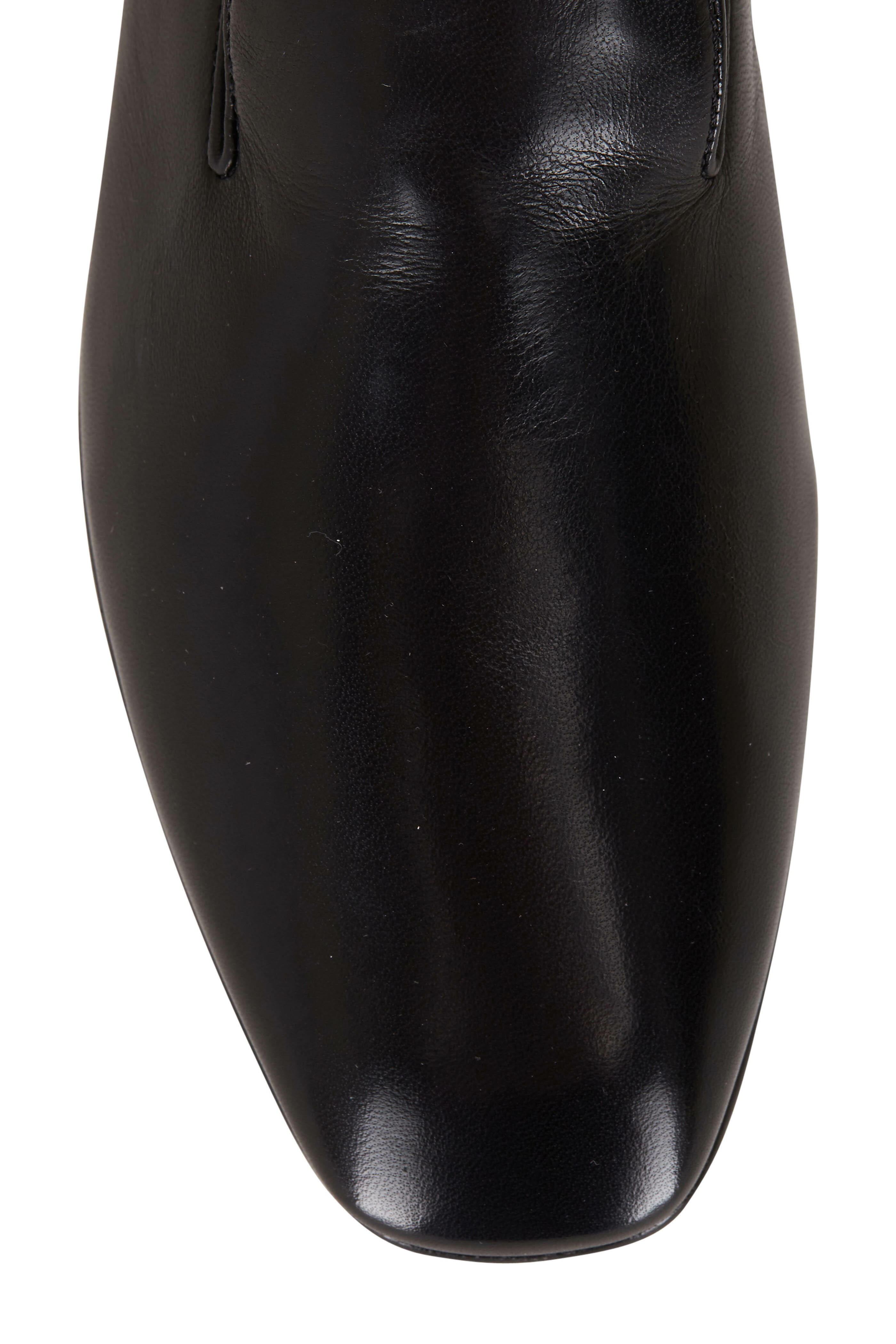 Jimmy Choo - Varsha Black Leather Flat Loafer | Mitchell Stores
