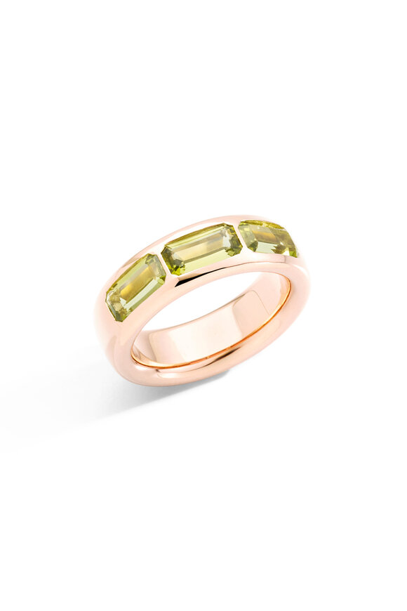 Pomellato 18k Rose Gold Peridot Iconica Ring - view 1
