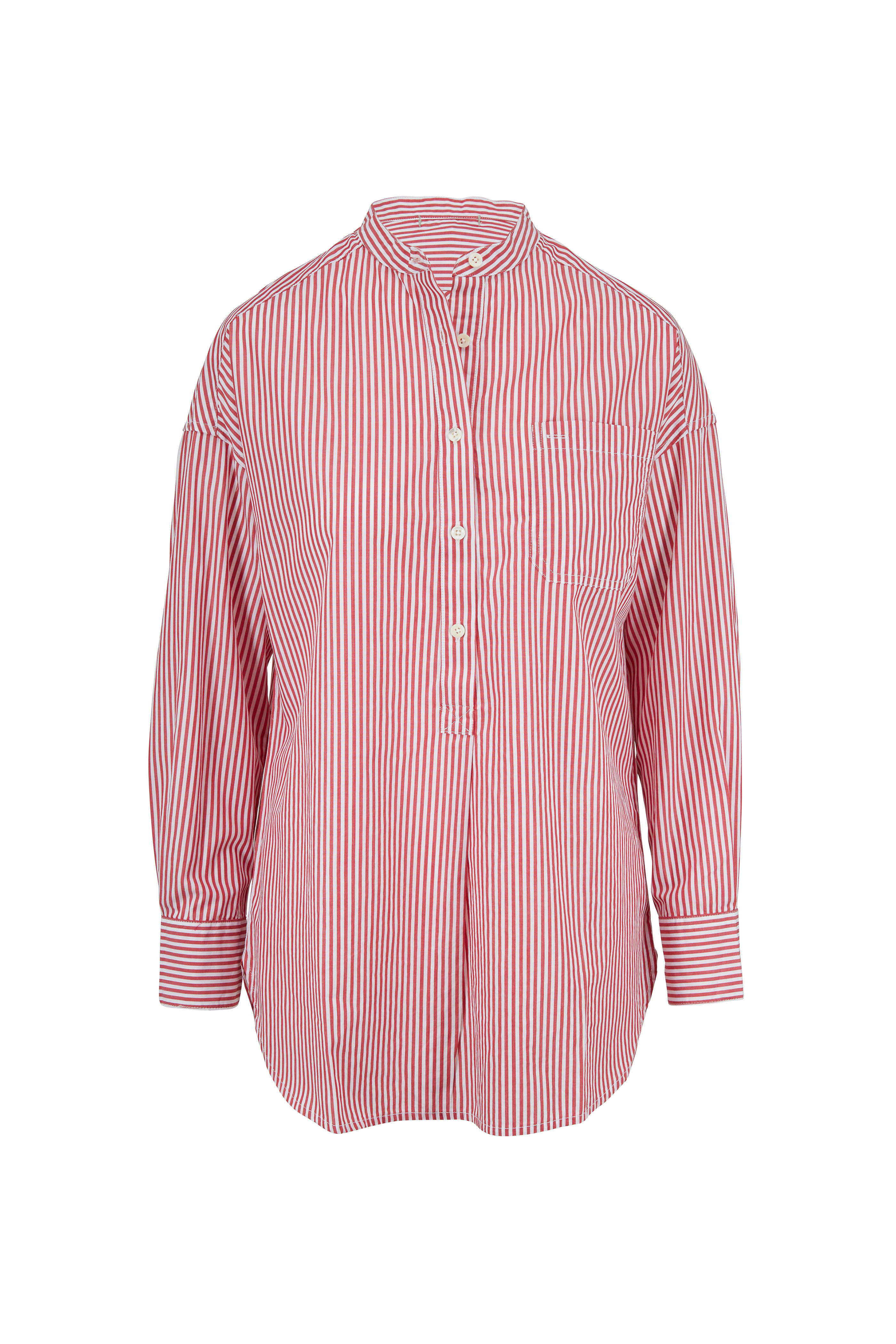 Alex Mill - Popover Red & White Stripe Tunic | Mitchell Stores