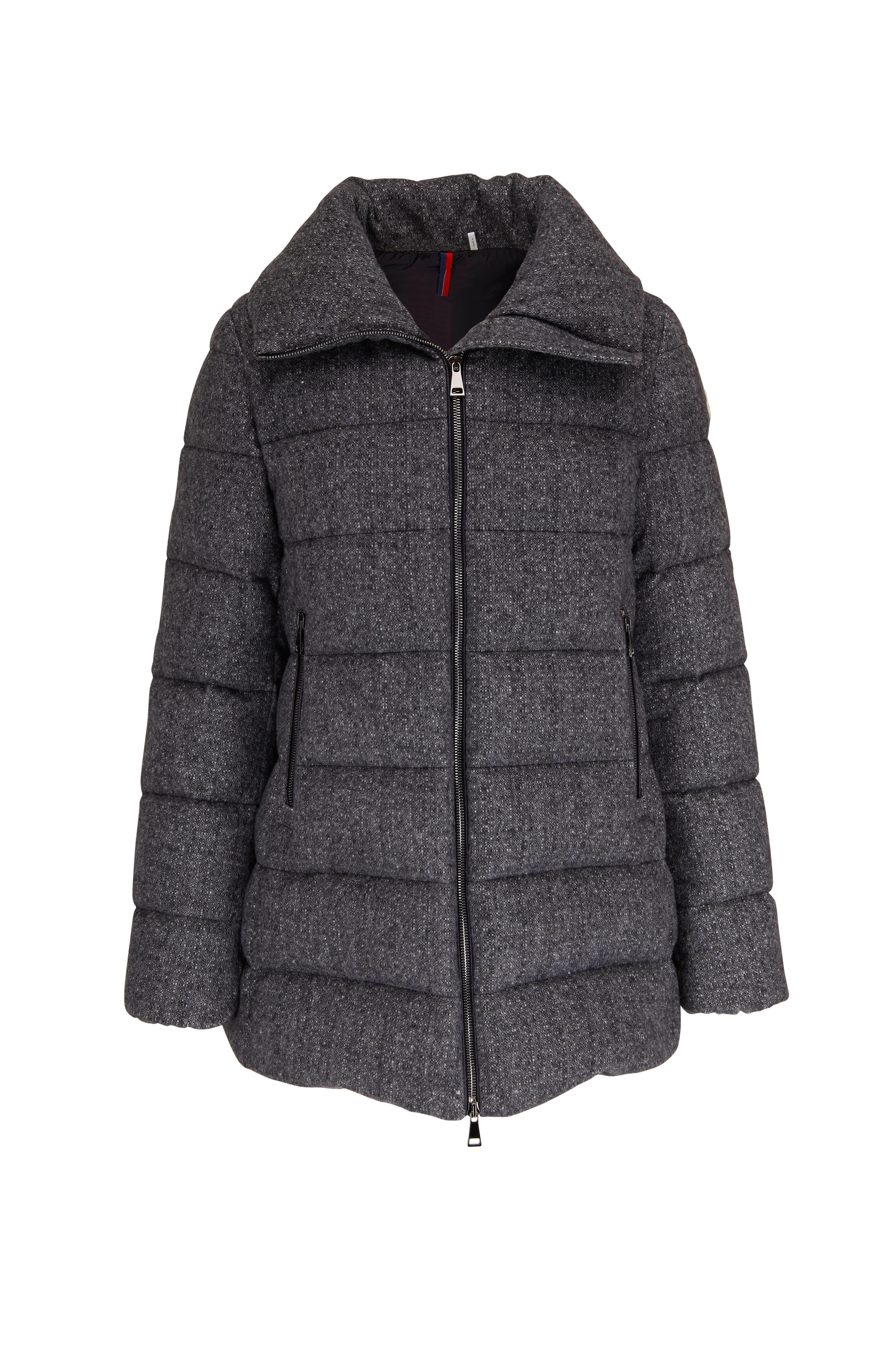 Moncler - Torcon Gray Down Donegal Tweed Jacket | Mitchell Stores