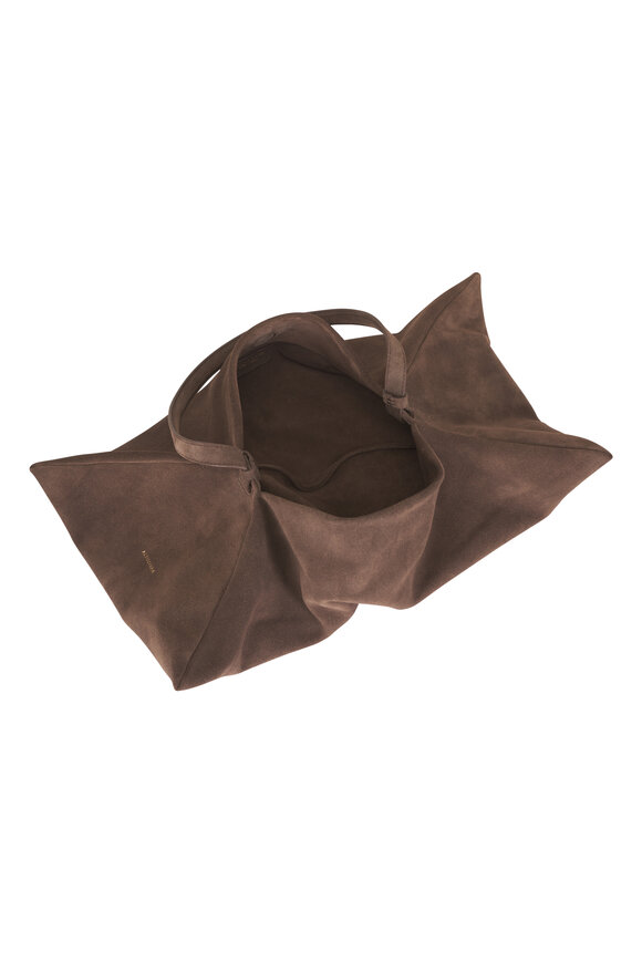 Altuzarra Origami Pewter Suede Shoulder Bag - view 6
