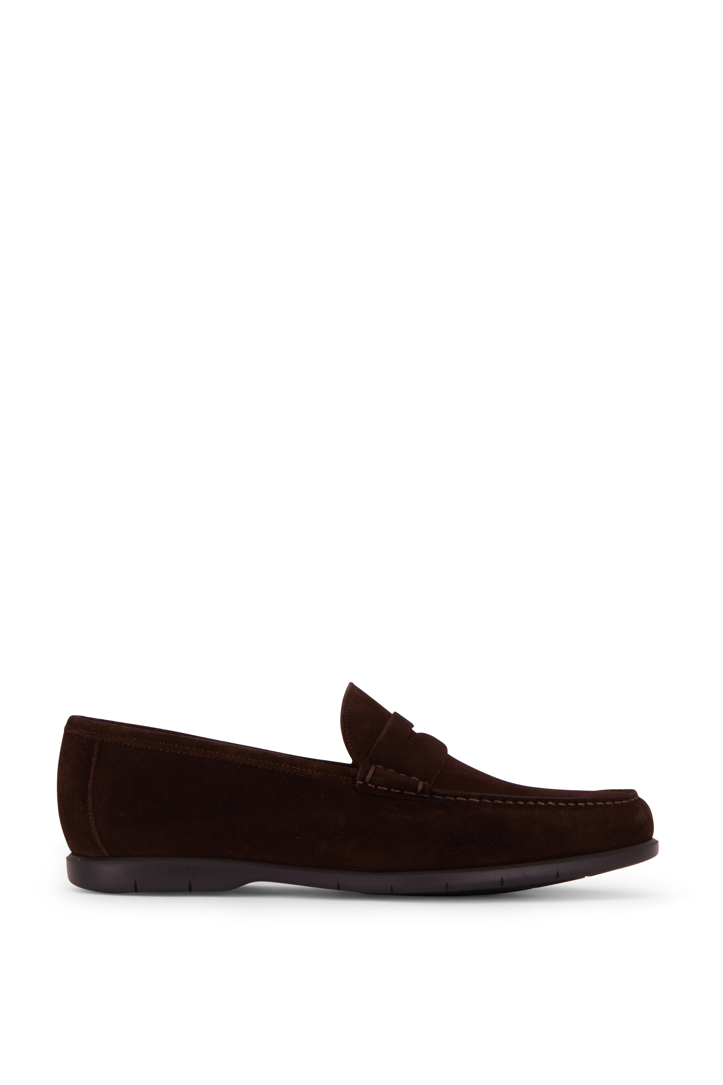 To Boot New York - Tribeca Dark Brown Suede Penny Loafer