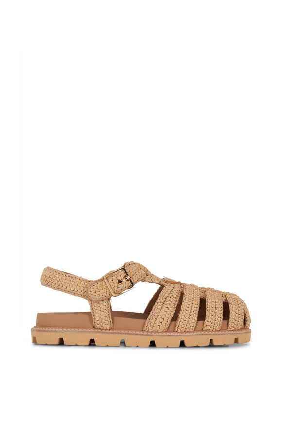 Prada - Natural Crochet Fisherman Sandal