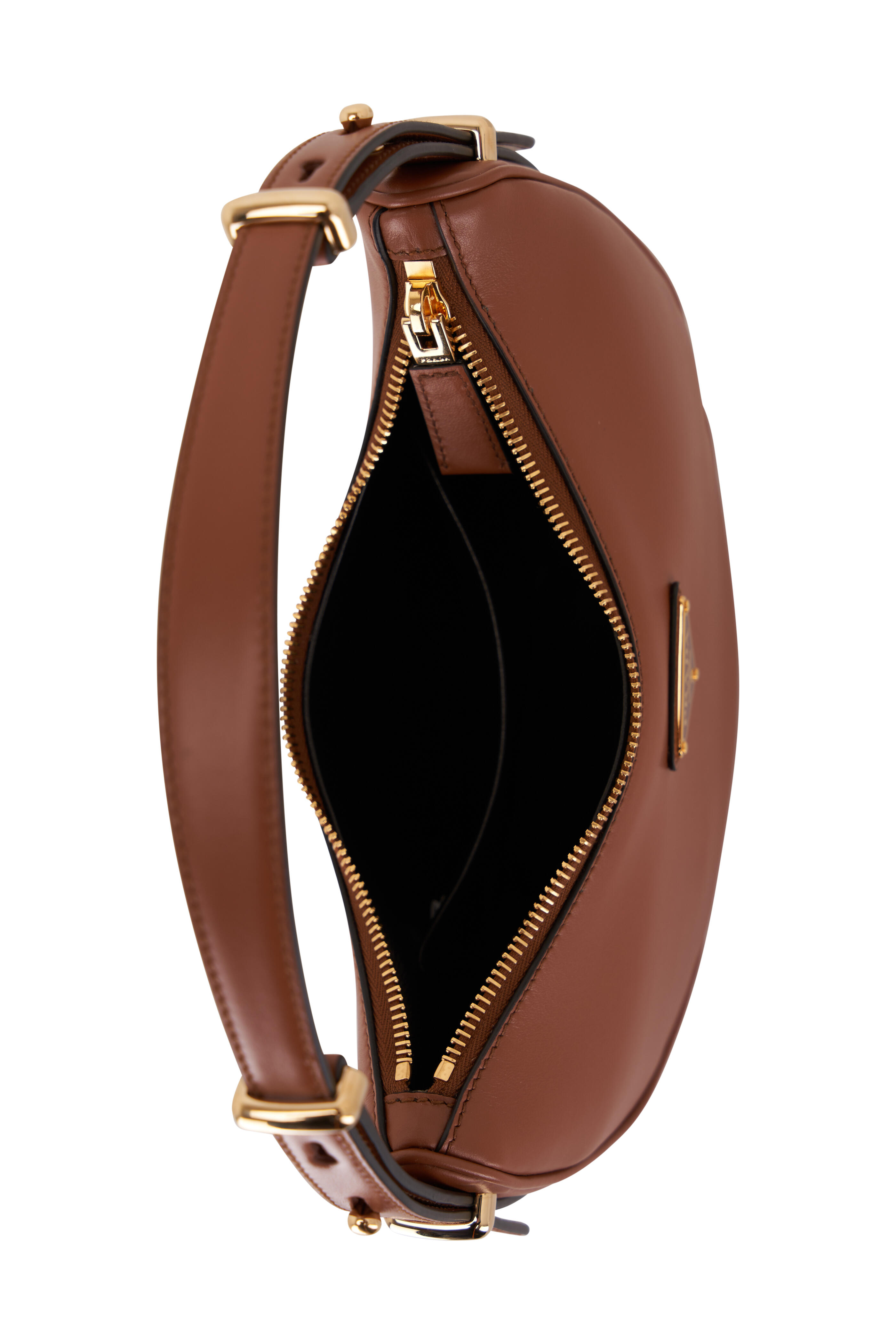 Prada - Prada Arqué Leather Shoulder Bag