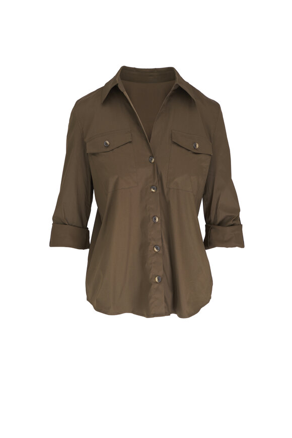 L'Agence Pearson Pine Green Blouse