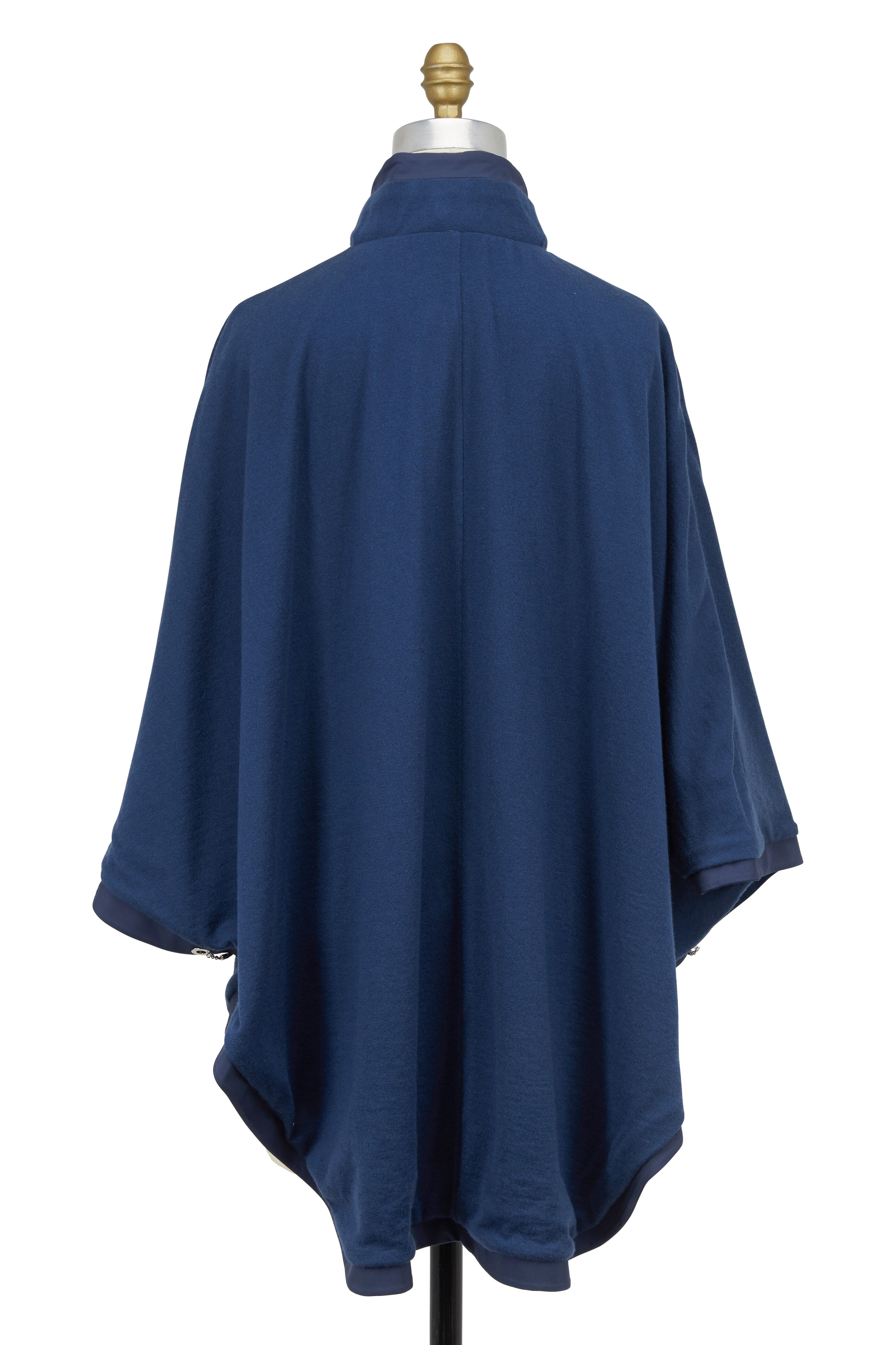 Loro Piana - Vail Windstorm Navy Blue Cashmere Reversible Cape