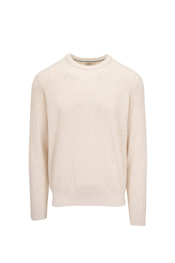 Faherty Brand Jackson Ivory Sky Feeder Crewneck Sweater