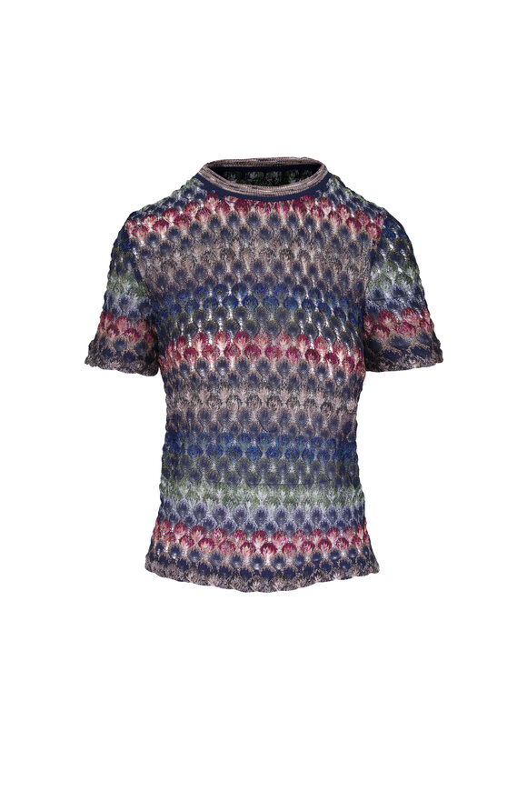 Missoni Multicolor Short Sleeve Crewneck Shirt - view 1