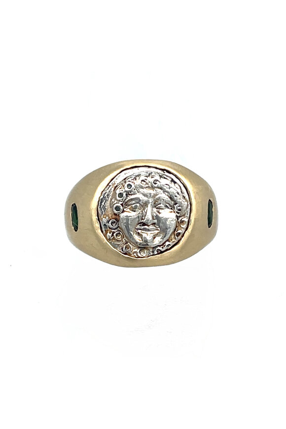 Ellen Hoffman Ancient Appolonia Silver Greek Gorgon Ring