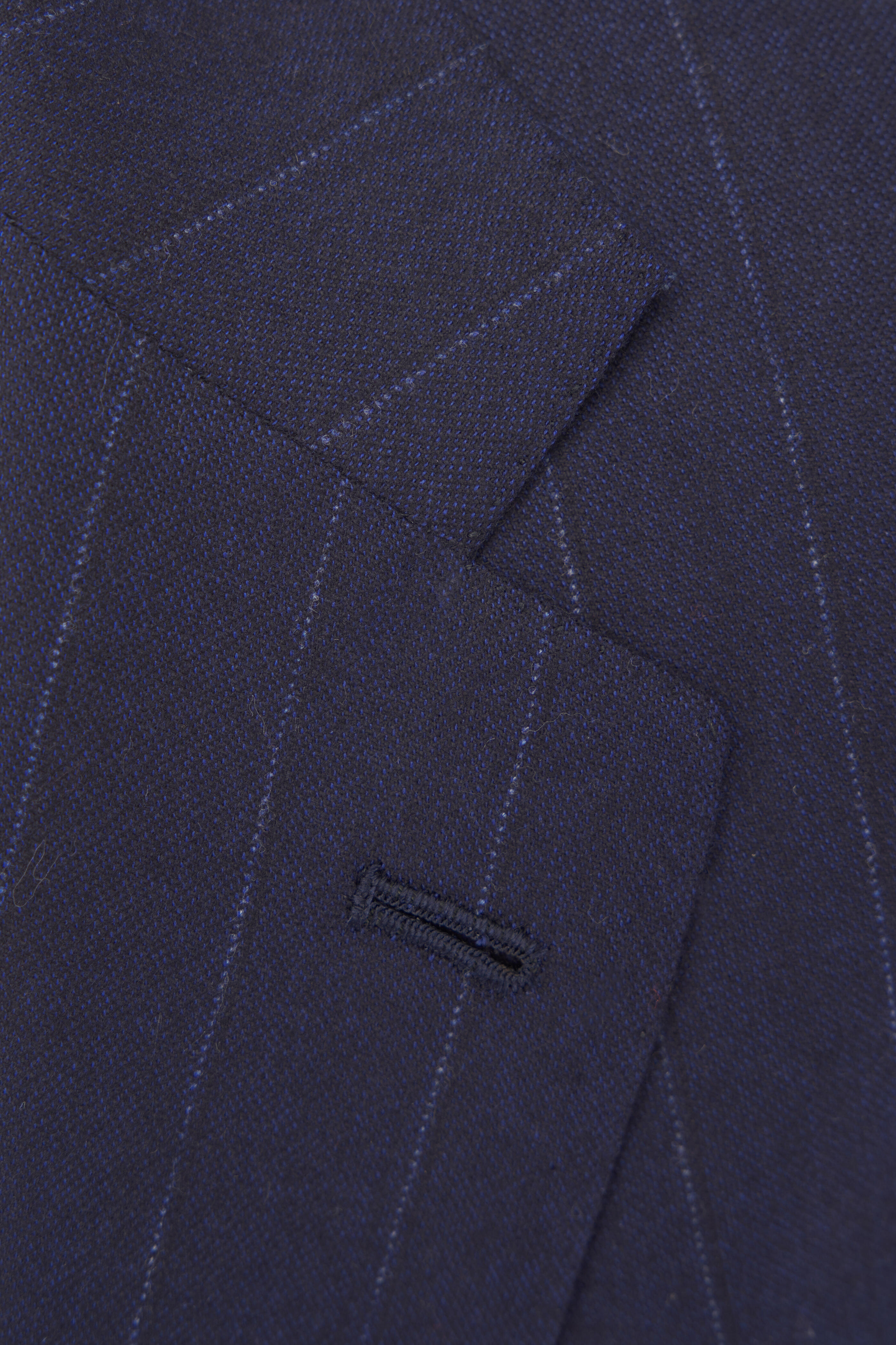 Kiton - Navy Wool & Cashmere Pinstripe Suit