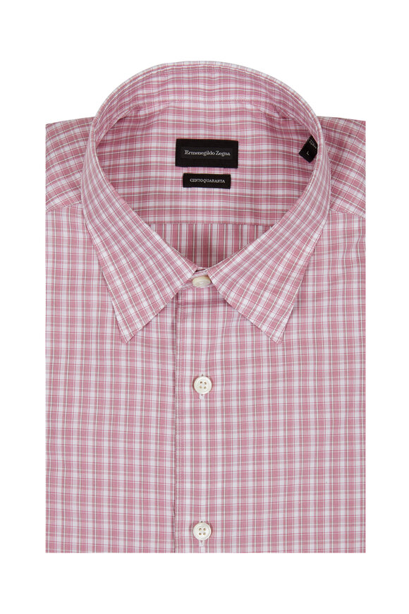 Zegna - Centroquaranta Red Check Sport Shirt