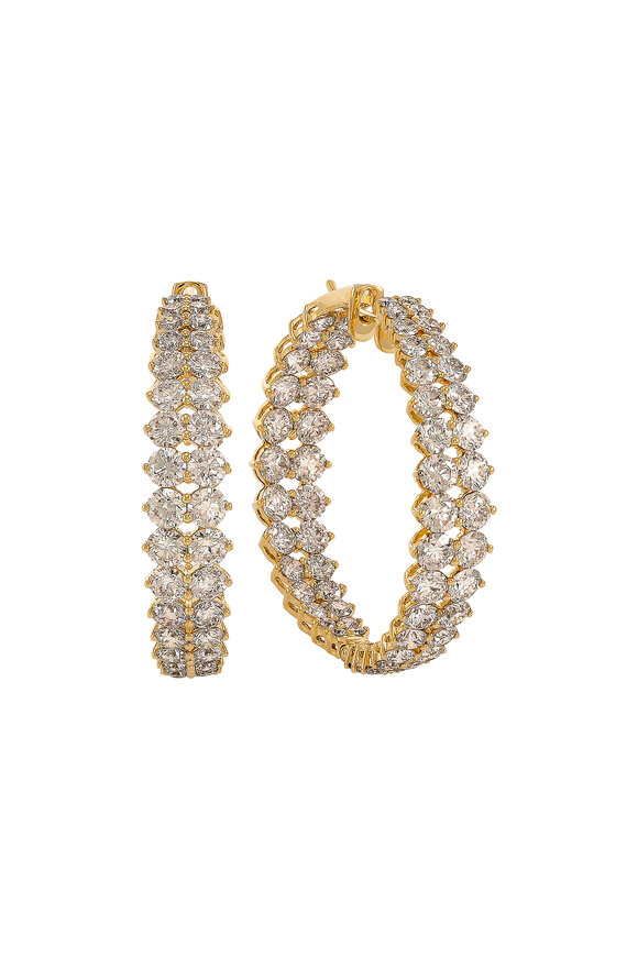 Etho Maria 18K Brown Diamond Hoops