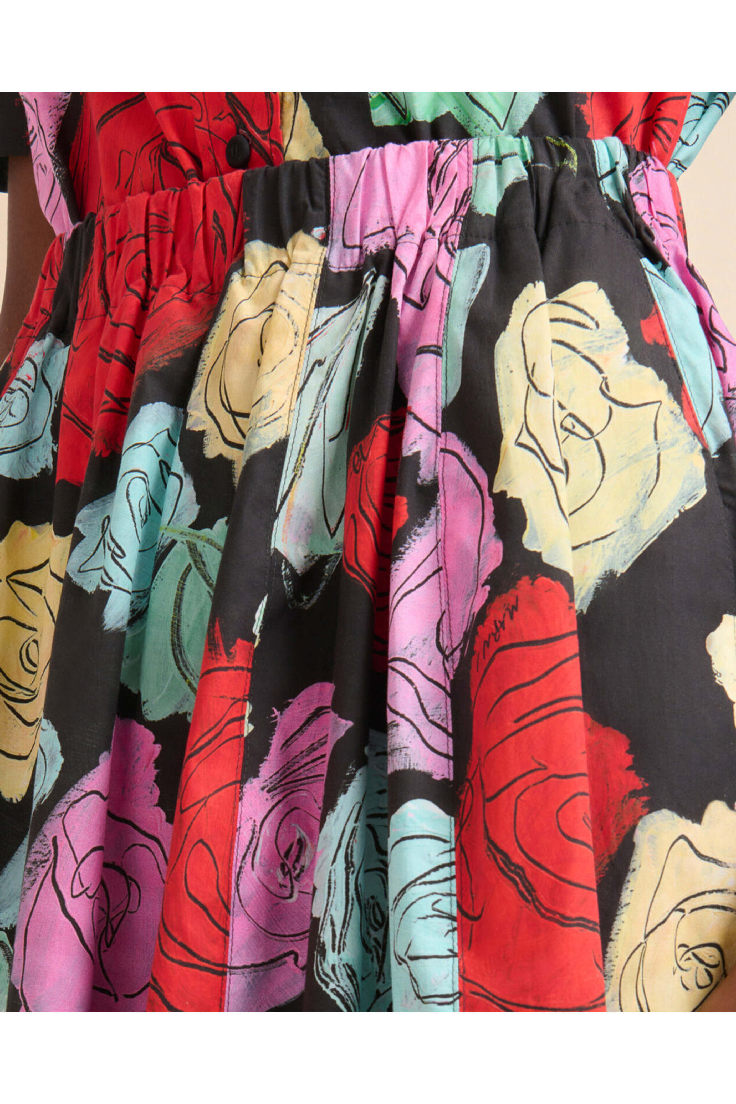 Marni - Black Floral Midi Skirt | Mitchell Stores