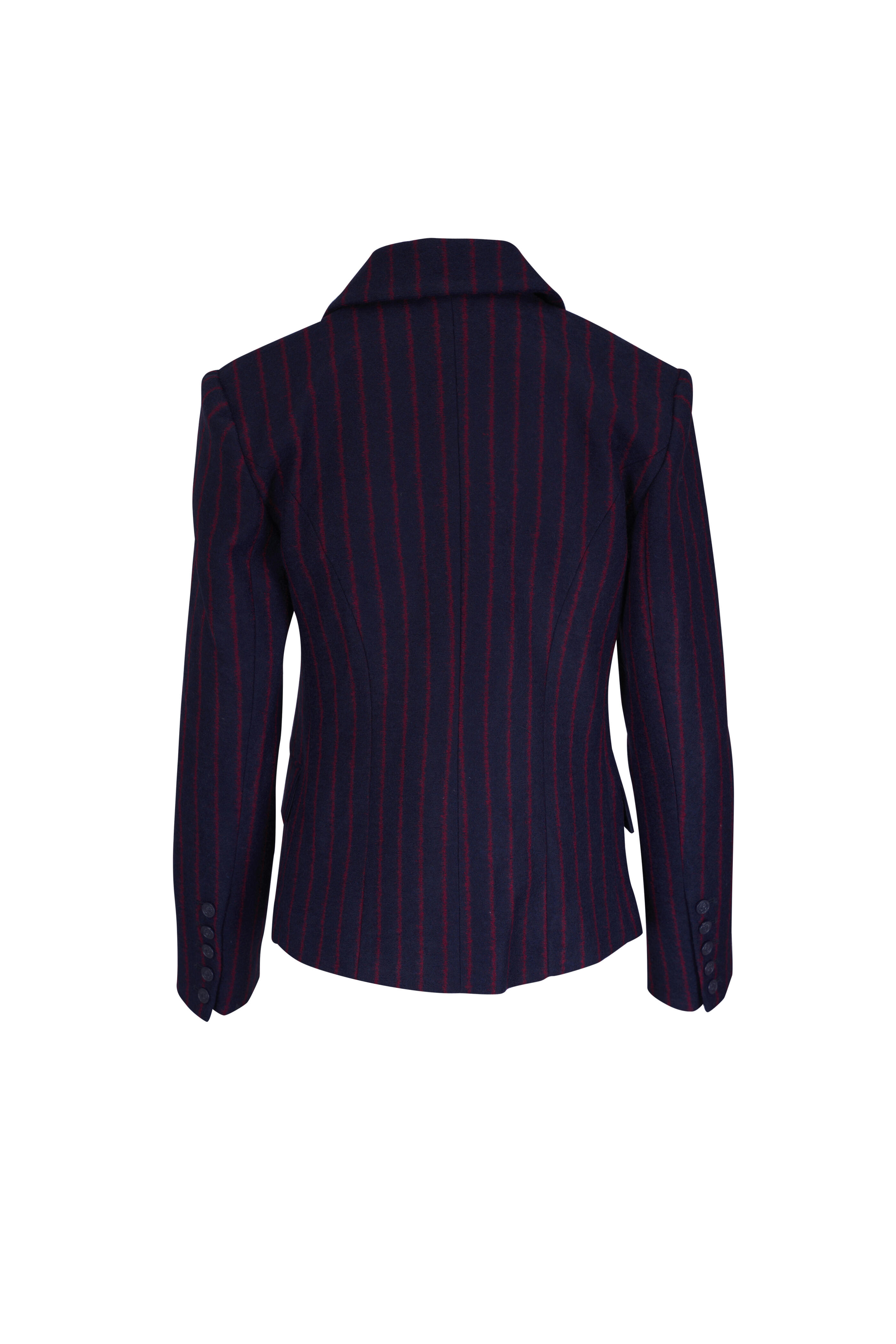 L'Agence - Kenzie Midnight & Red Pinstripe Blazer