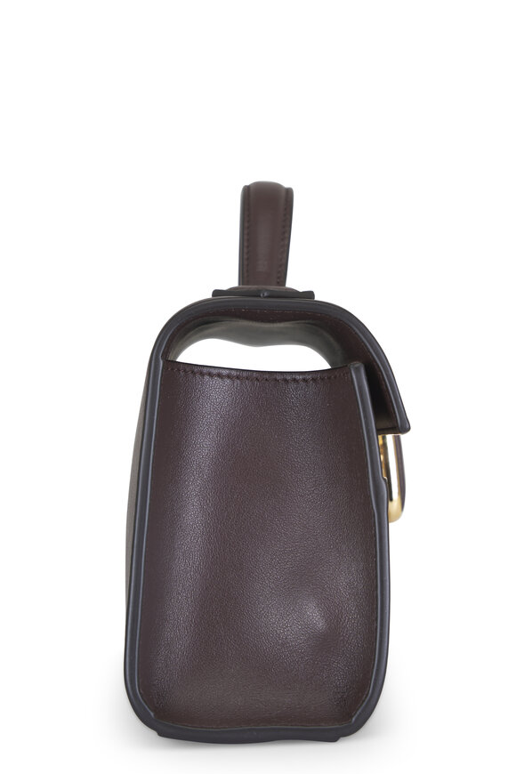 Savette Symmetry Pochette Coffee Leather Top Handle Bag - view 3