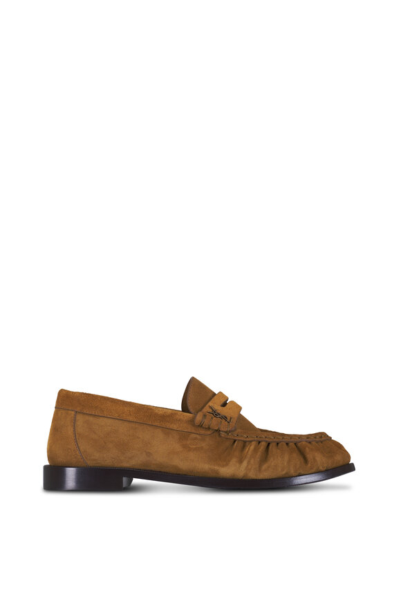 Saint Laurent Le Loafer Cuoio Suede Penny Slipper - view 4