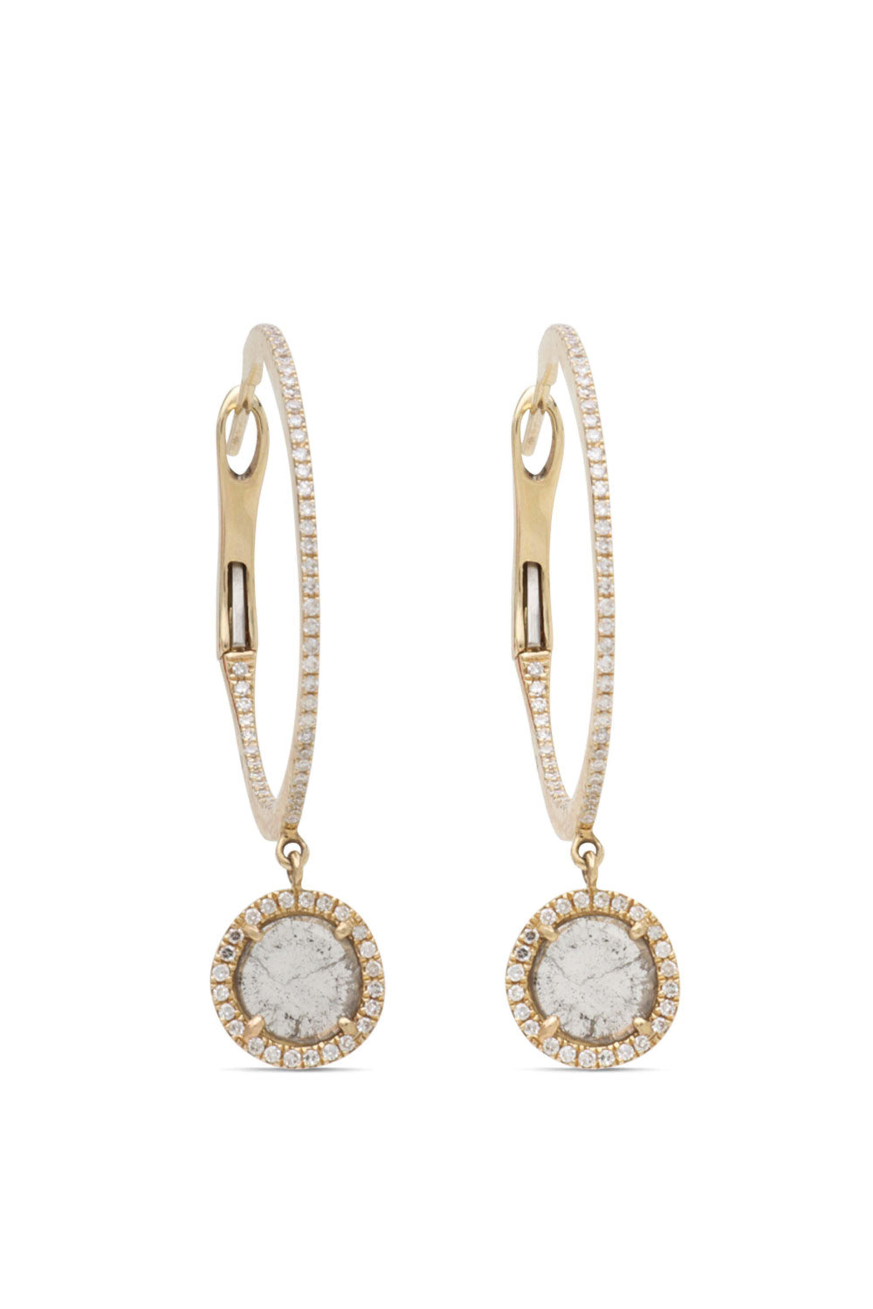 Kai Linz - Diamond Hoops with Diamond Drop Earrings
