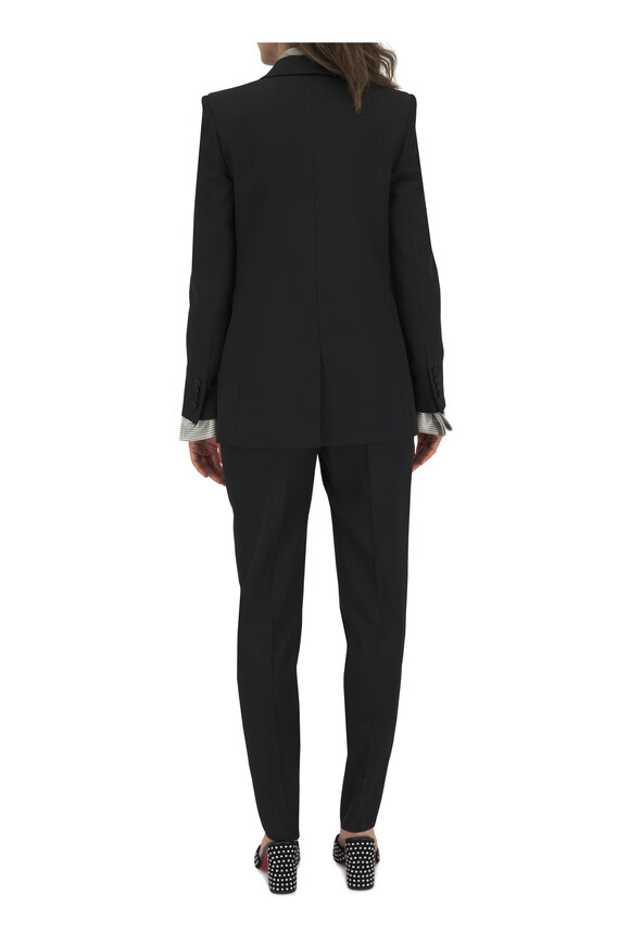 Saint Laurent - Tuxedo Straight Black Wool Pant 