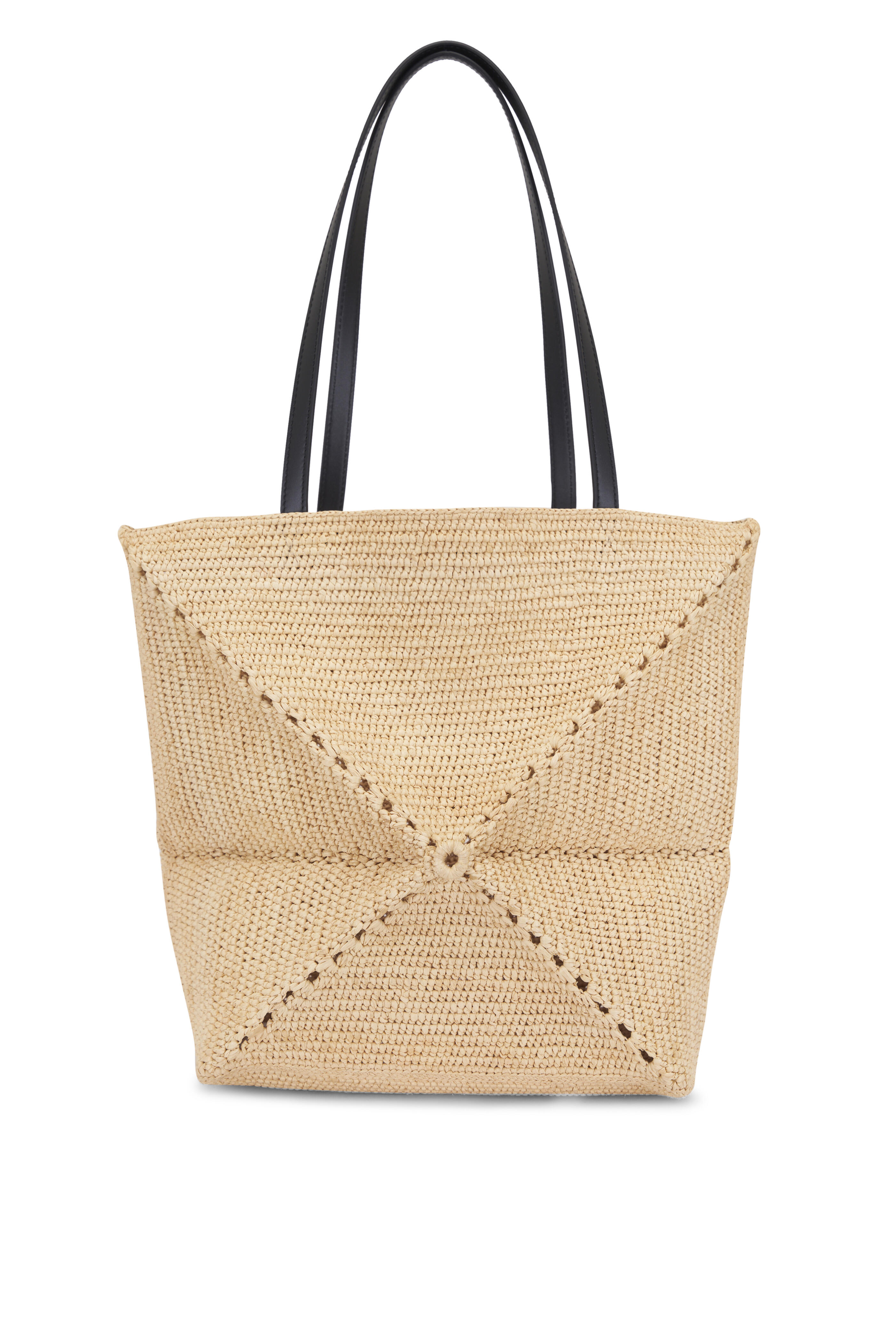 Loewe - Medium Puzzle Fold Raffia Tote | Mitchell Stores