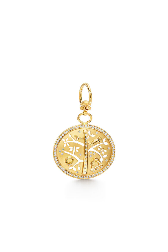 Temple St. Clair - 18K Yellow Gold Small Pavé Tree Of Life Pendant