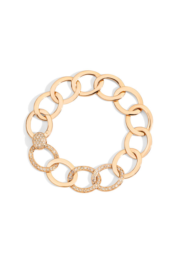 Pomellato - Rose Gold Brera 3 Diamond Link Bracelet