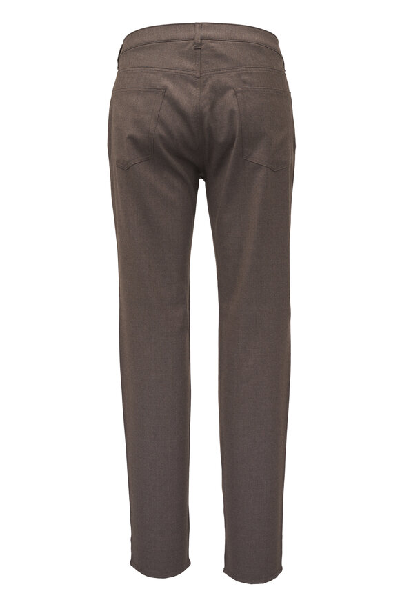 Maurizio Baldassari Brown Wool Five Pocket Pant - view 2