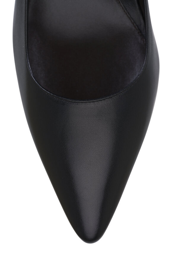 The Row Liisa Black Leather Wedge Pump, 25mm - view 4