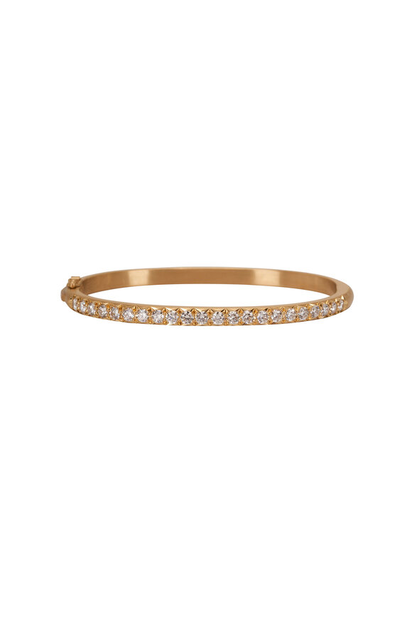 Caroline Ellen Handcrafted 2.05CT Diamond Oval Bangle - view 1