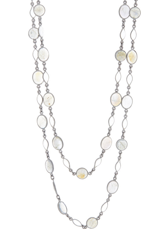 Loriann - Gold & Silver Labradorite Moonstone Necklace