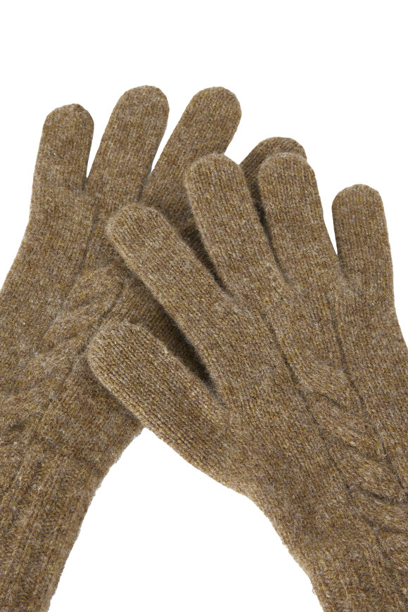 Loro Piana - Napier Tundra Green Cashmere Gloves