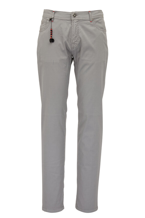 Marco Pescarolo - Gray Cotton & Silk Five Pocket Pant