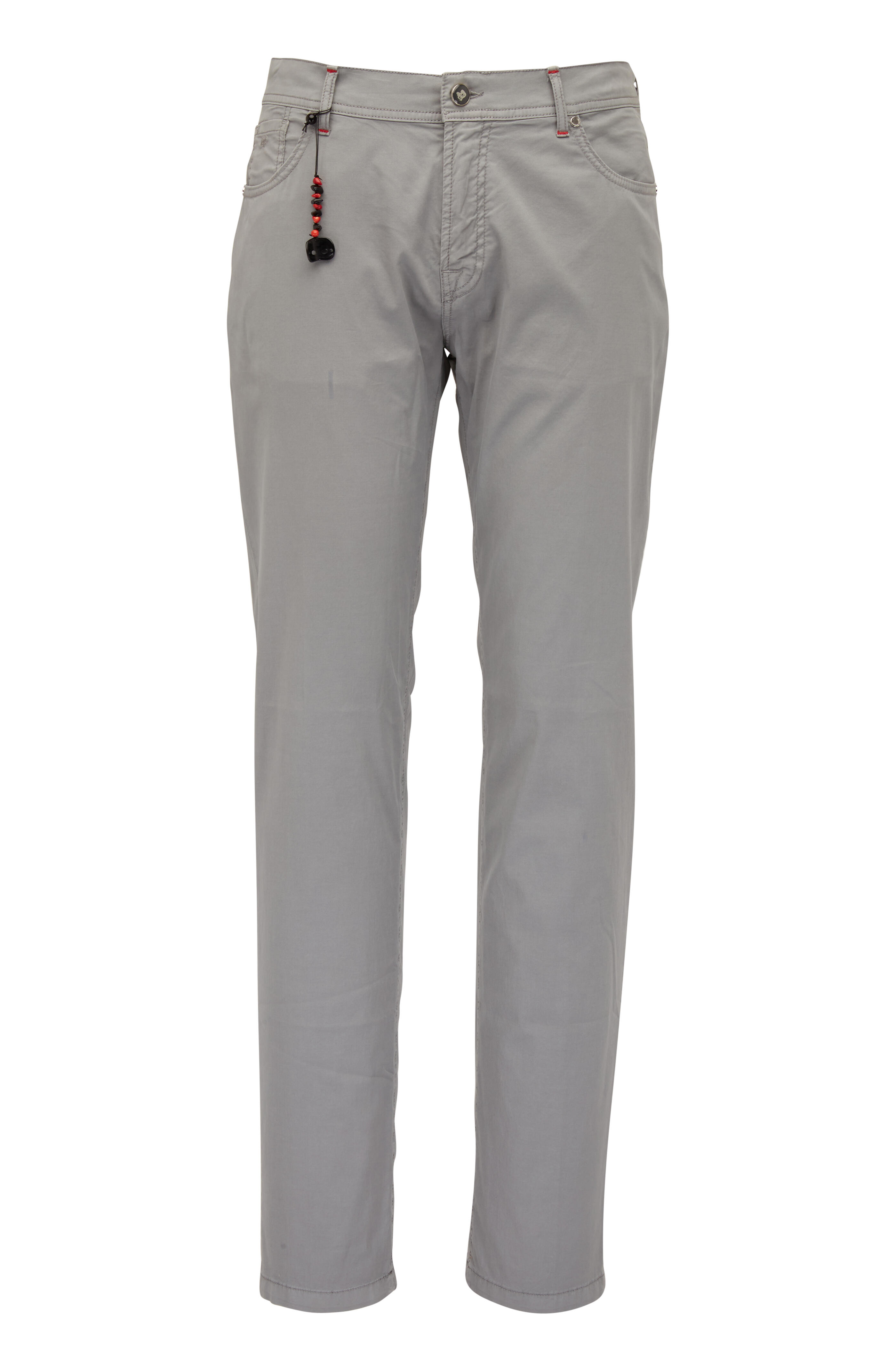 Marco Pescarolo - Gray Cotton & Silk Five Pocket Pant