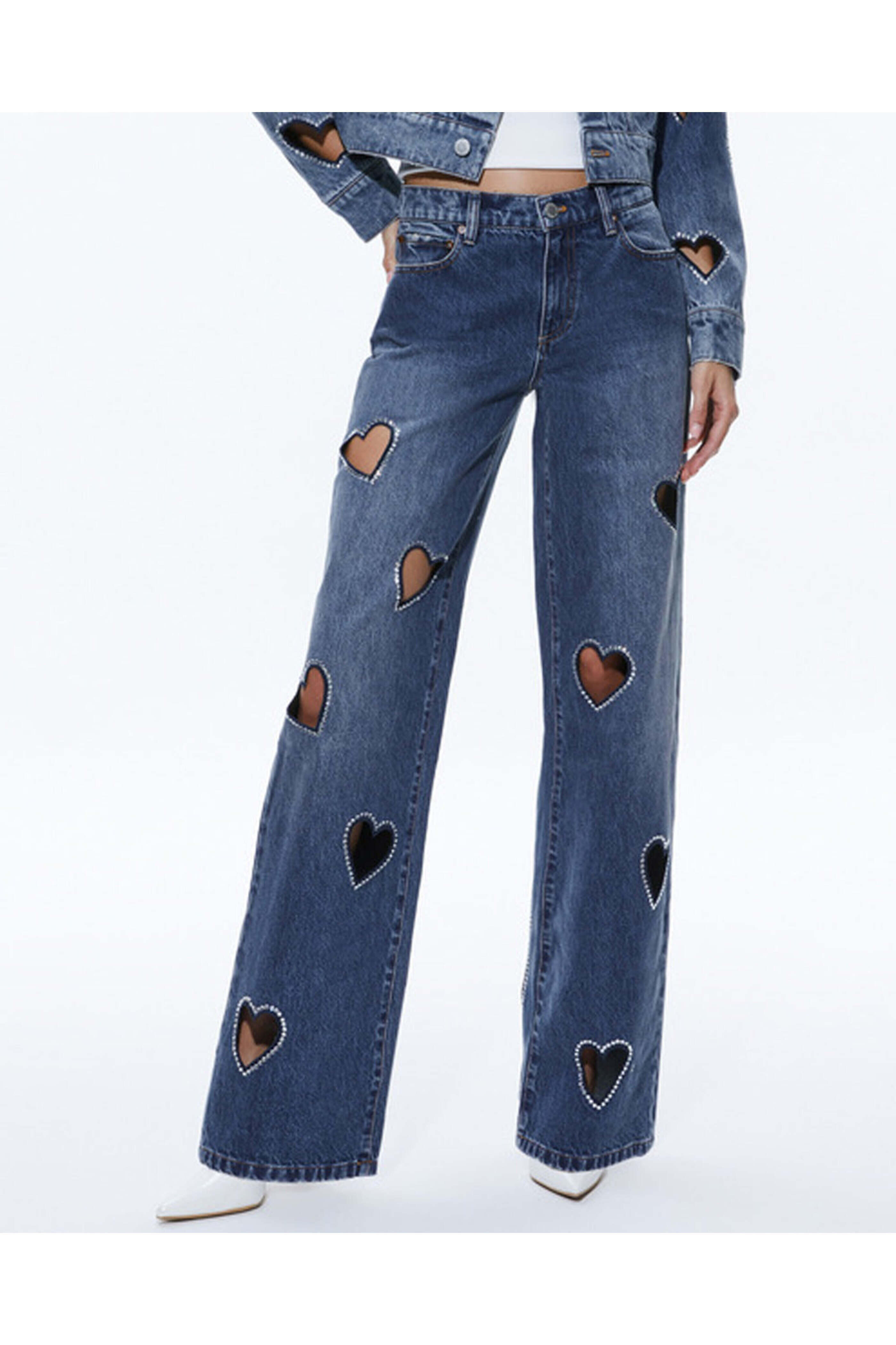 Alice & Olivia - True Blue Embellished Karrie Jean