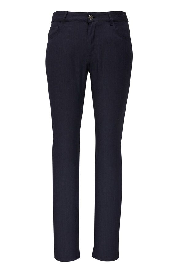 PT Torino - Jazz Navy Stretch Wool Five Pocket Pant