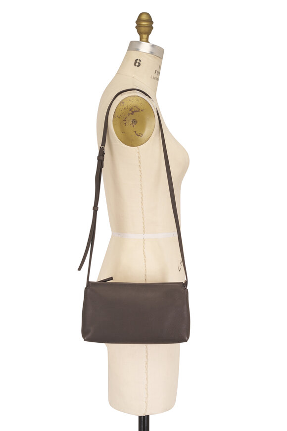 The Row Rene Taupe Ans Leather Crossbody - view 5