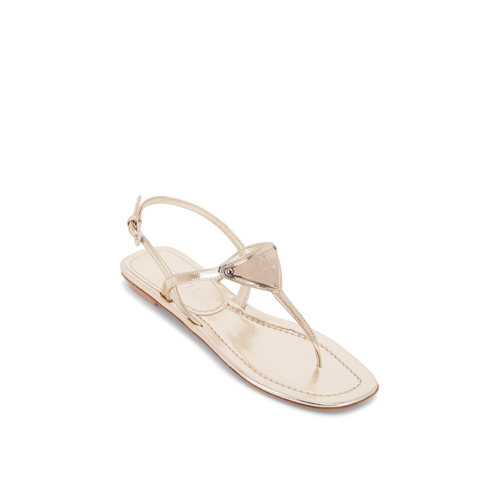 希少！美品！プラダ　ゴールドスタッズ　ミュール PRADA Crystal embellished satin gold sandals size 36 NEW
