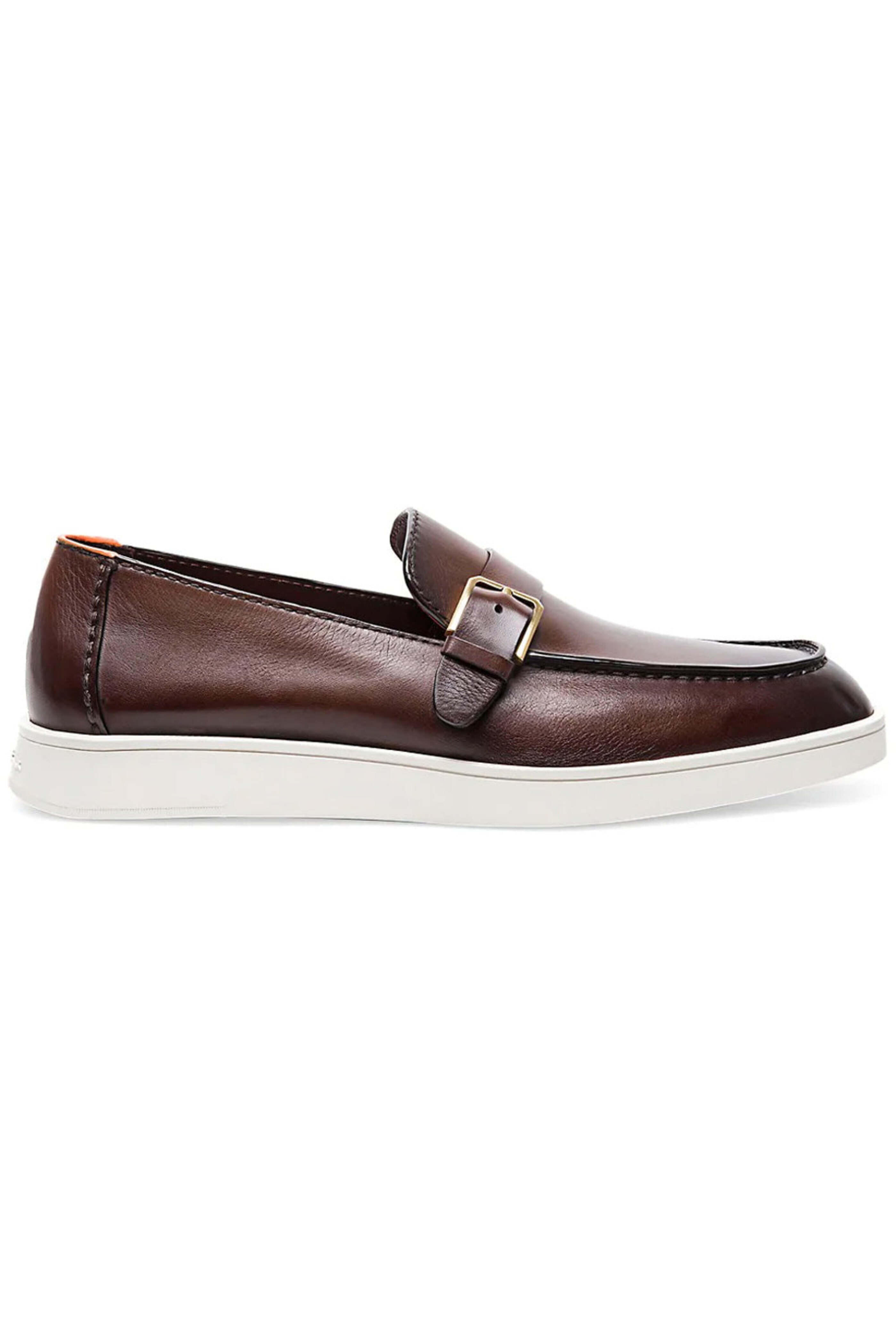 Santoni - Dread Leather Loafer in Dark Brown