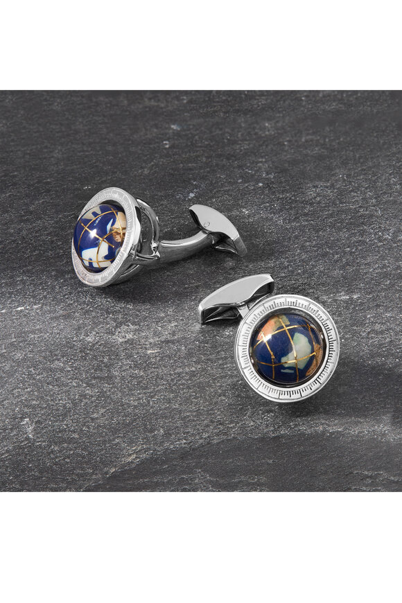 Tateossian - Blue Lapis Globe Cuff Links