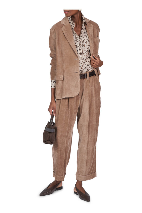 Brunello Cucinelli Dark Brown Leather Flat Slingback - view 2